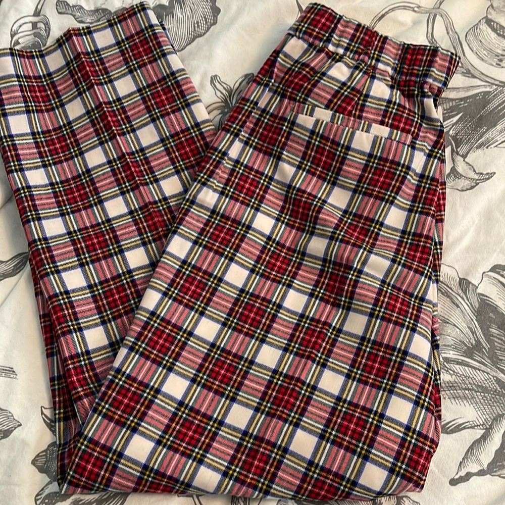 J.Crew straight-leg bi-stretch wool pant Snowy Stewart tartan plaid BD276 - Picture 8 of 10